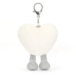 Amuseables Cream Heart Bag Charm New