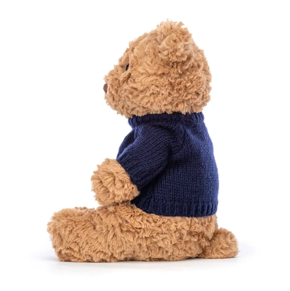 Bartholomew Bear with Personalised Navy Jumper Outlet