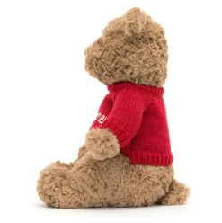 Bartholomew Bear with Personalised Red Jumper Discount