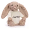 Bashful Beige Bunny with Personalised Cream Jumper Clearance