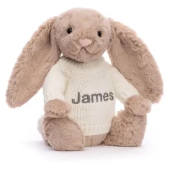 Bashful Beige Bunny with Personalised Cream Jumper Clearance