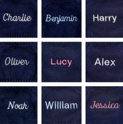 Bashful Black & Cream Puppy with Personalised Navy Jumper Sale