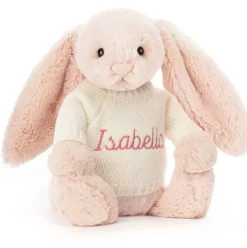 Bashful Blush Bunny with Personalised Cream Jumper Sale