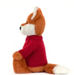 Bashful Fox Cub with Personalised Red Jumper Sale