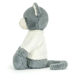 Bashful Kitten with Personalised Cream Jumper Sale