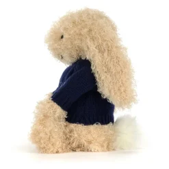 Bashful Luxe Bunny Curly with Personalised Navy Jumper Sale