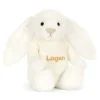Bashful Luxe Bunny Luna with Personalised Cream Jumper Clearance