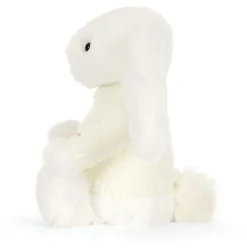 Bashful Luxe Bunny Luna with Personalised Cream Jumper Clearance