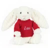 Bashful Luxe Bunny Nimbus with Personalised Red Jumper Online
