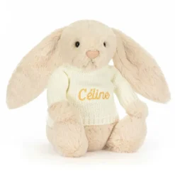 Bashful Luxe Bunny Willow with Personalised Cream Jumper Outlet