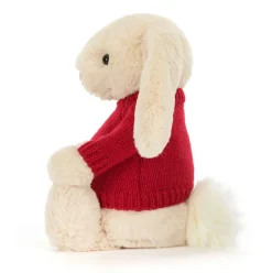 Bashful Luxe Bunny Willow with Personalised Red Jumper New