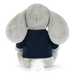 Bashful Luxe Elephant Thuddeus with Personalised Navy Jumper Outlet