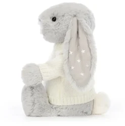 Bashful Shimmer Bunny with Personalised Cream Jumper Outlet