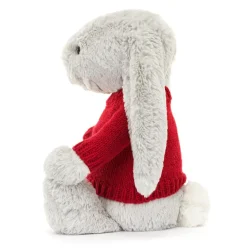 Bashful Silver Bunny with Personalised Red Jumper Sale