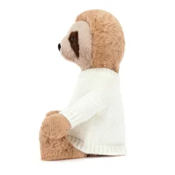 Bashful Sloth with Personalised Cream Jumper New
