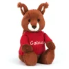 Bashful Squirrel with Personalised Red Jumper Sale