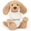 Bashful Toffee Puppy with Personalised Cream Jumper Outlet