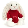 Bashful Twinkle Bunny with Personalised Red Jumper Hot