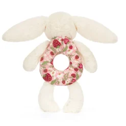 Blossom Cream Bunny 'Berry' Ring Rattle