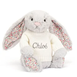 Blossom Silver Bunny with Personalised Cream Jumper Outlet