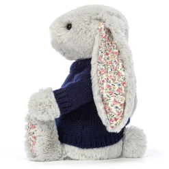 Blossom Silver Bunny with Personalised Navy Jumper Outlet