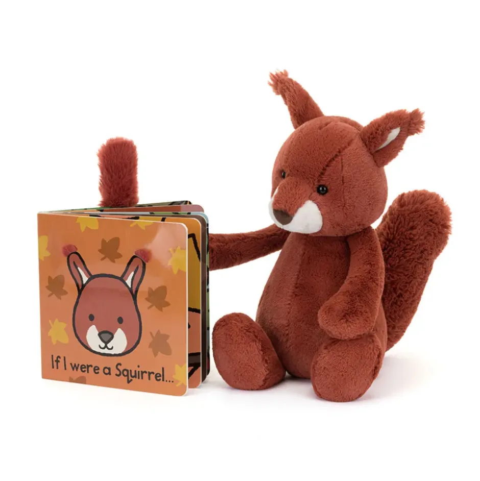 If I Were a Squirrel Board Book and Bashful Squirrel Medium New