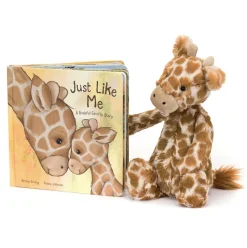 Just Like Me Book and Bashful Giraffe Medium Best