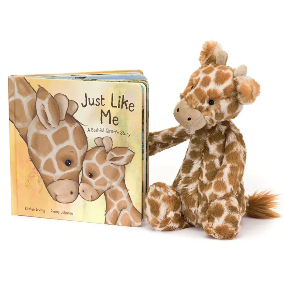 Just Like Me Book and Bashful Giraffe Medium Best