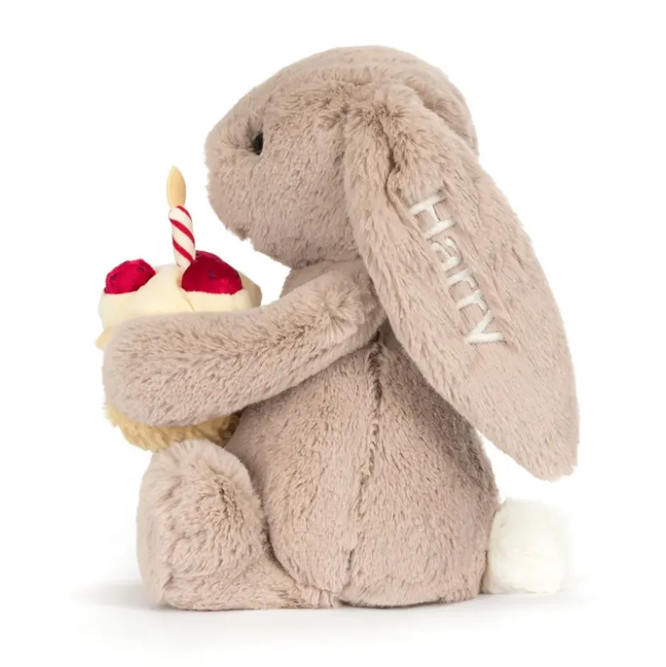 Personalised Bashful Beige Bunny 'Birthday' Hot