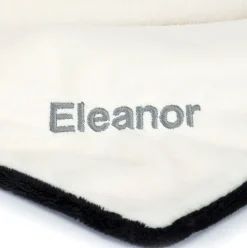 Personalised Bashful Black & Cream Puppy Blankie New