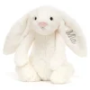 Personalised Bashful Cream Bunny Medium Hot