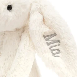 Personalised Bashful Cream Bunny Medium Hot