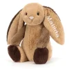 Personalised Bashful Patchwork Brown Bunny Original Outlet