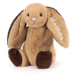 Personalised Bashful Patchwork Brown Bunny Original Outlet