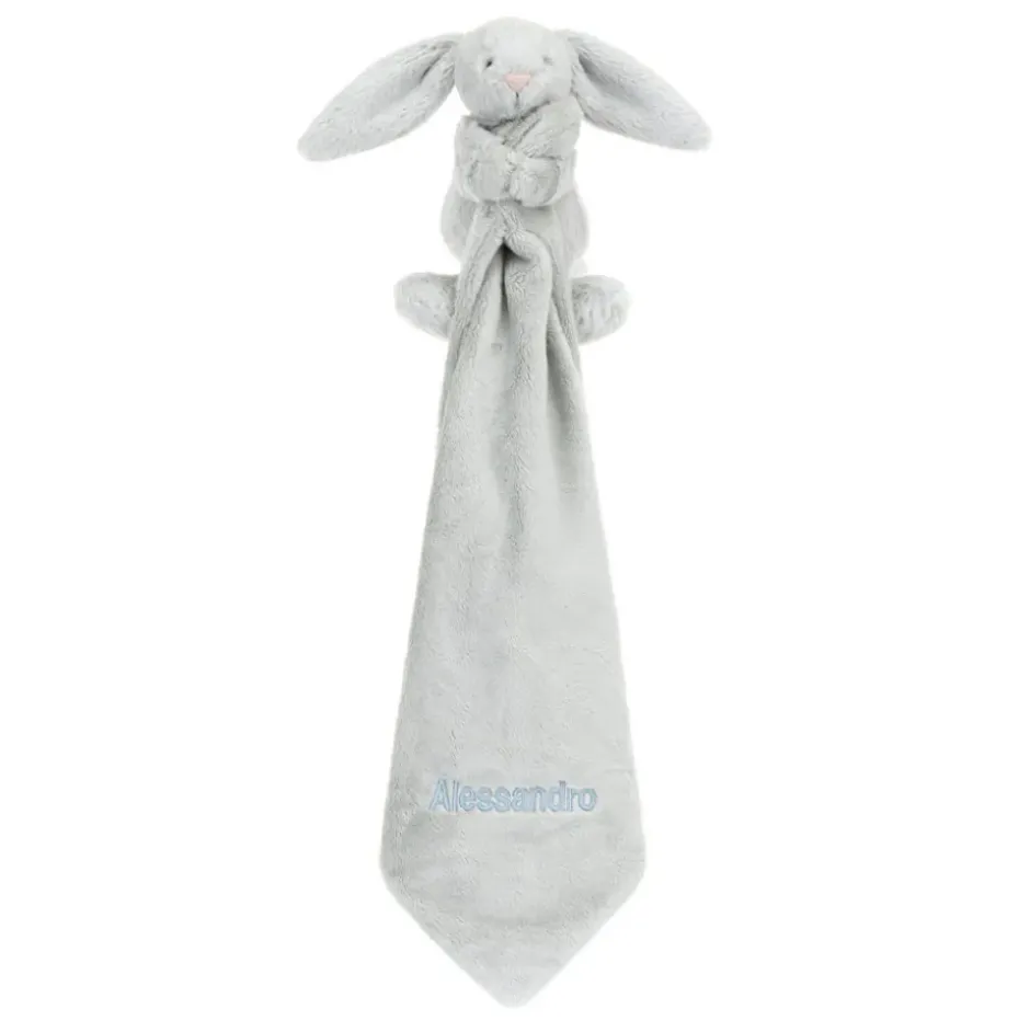 Personalised Bashful Silver Bunny Soother Online